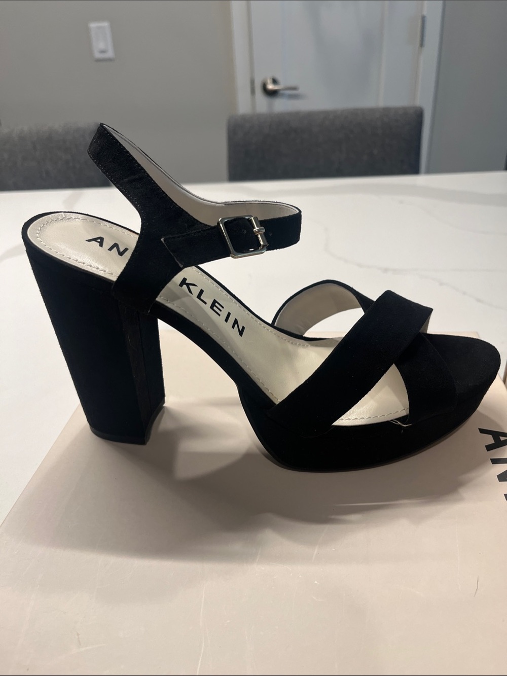 Anne Klein Black chunky heel